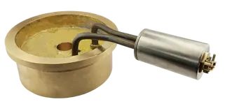 Cast-in brass plate heater